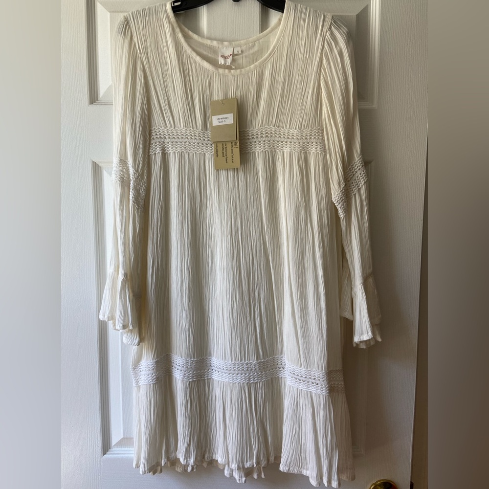 NWT Summery Midi Dress with Lace Trim